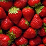 Freshly harvested ripe red strawberries from grow bag plants