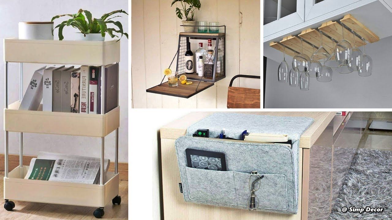 Smart apartment organization ideas with rolling storage carts, hanging organizers, and compact space-saving solutions.