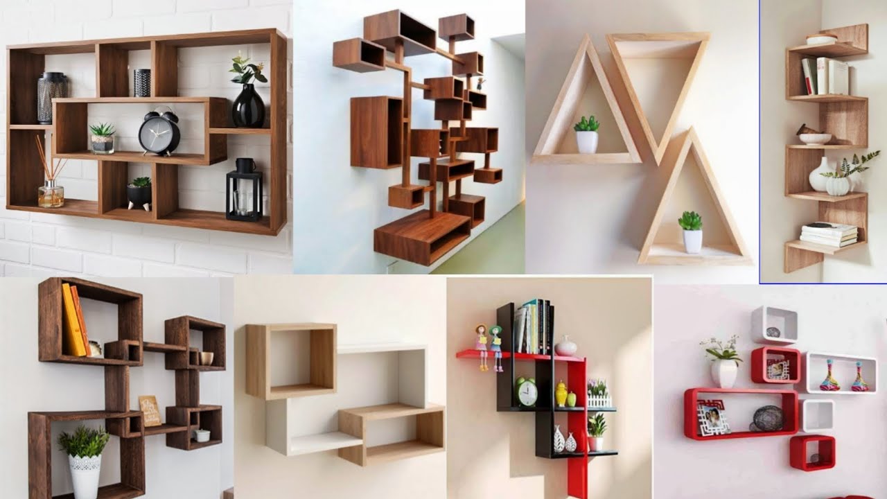 Creative floating wall shelf designs for apartment storage and decorative small space organization ideas.